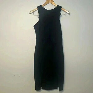 ASOS Black double slit dress